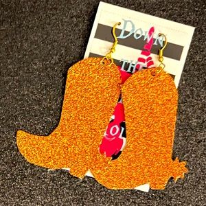 Glitter Boots Leather Earrings 2-$5/5-$10